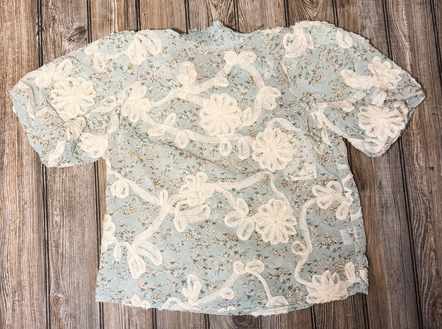 Light Mint Floral Top
