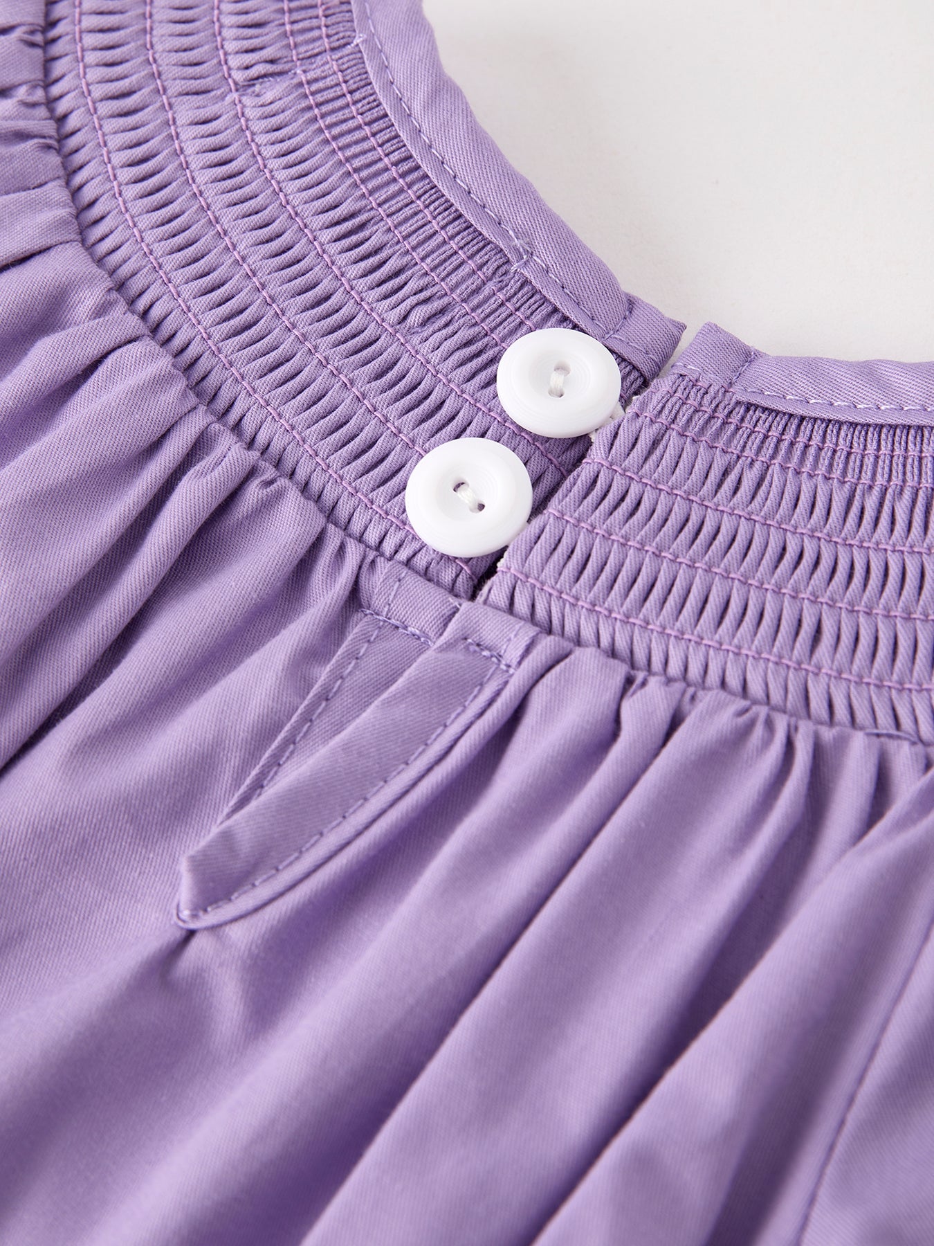 Purple Halloween Smock Embroidery Baby Girl Romper