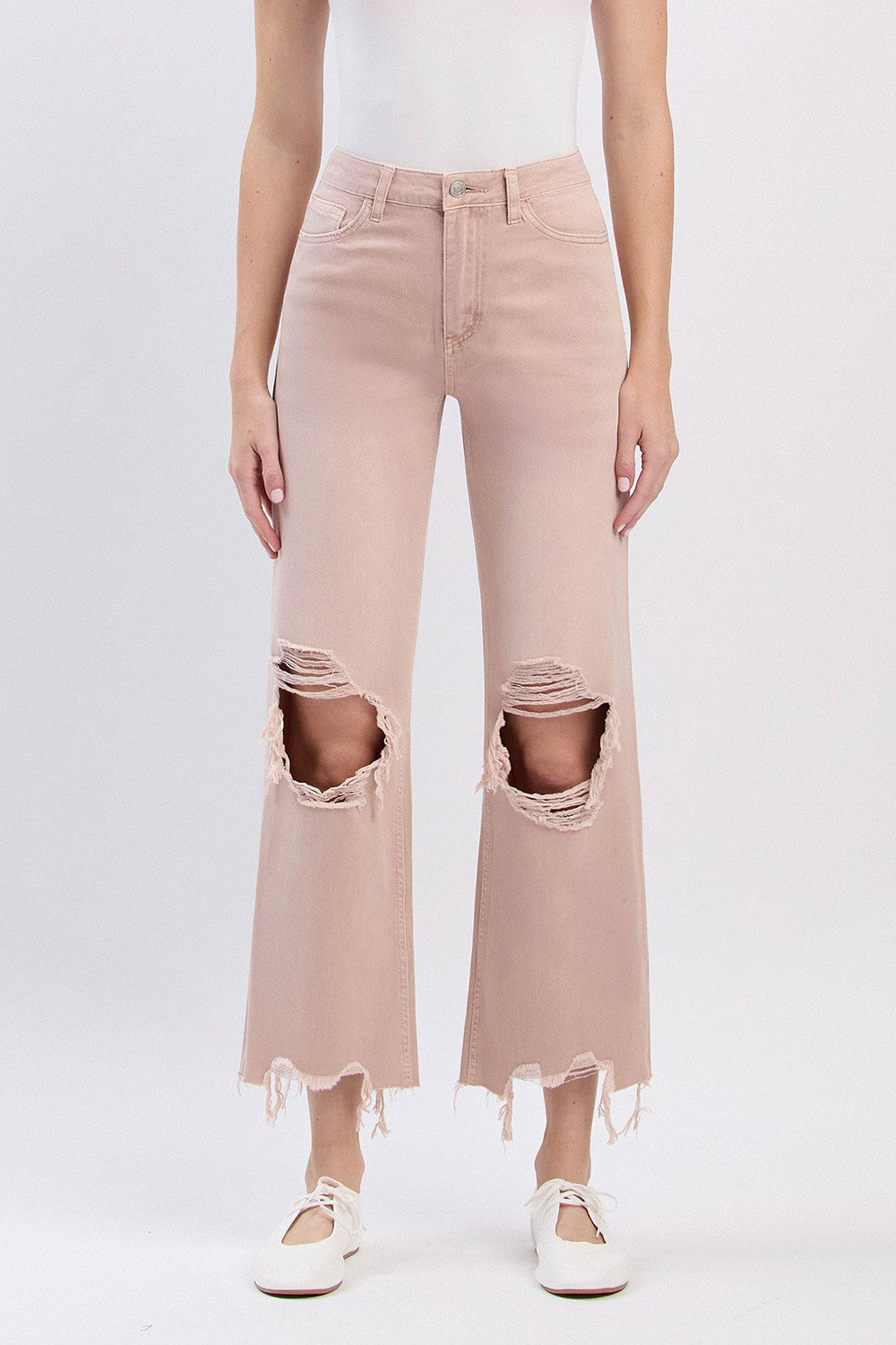 VERVET By Flying Monkey 90's Vintage Super High Rise Crop Flare Jeans