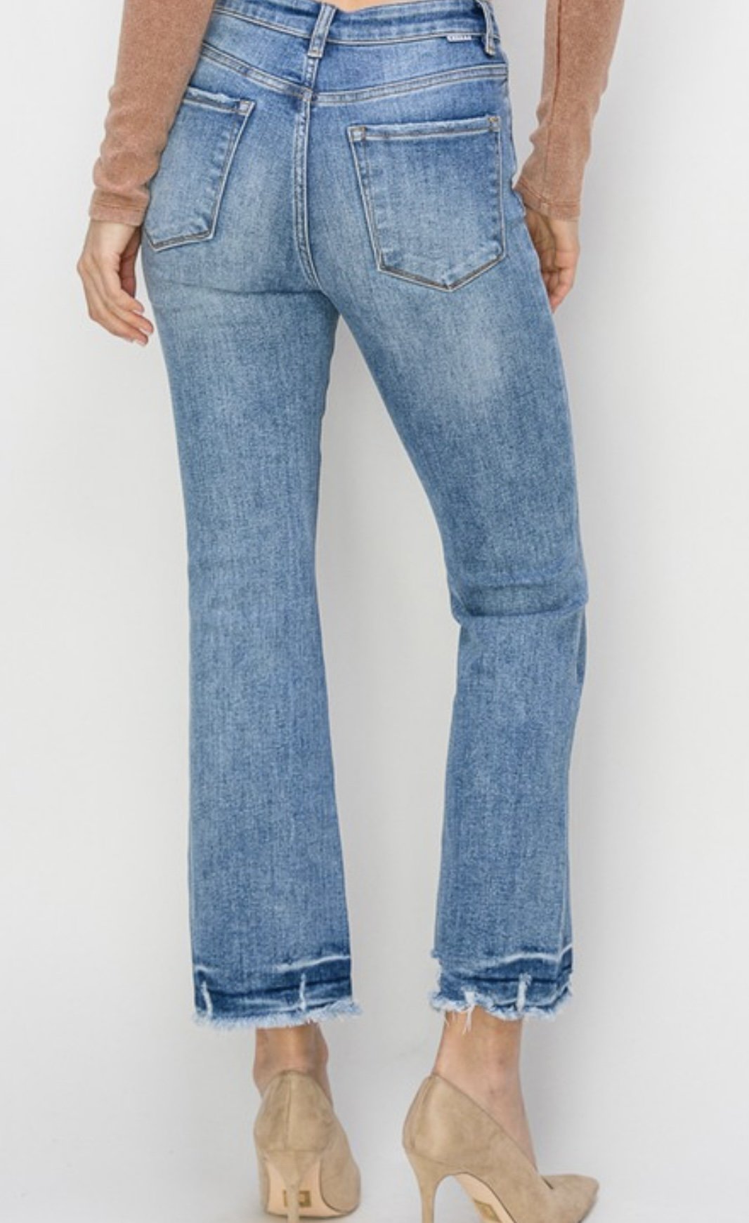 PETRA High Rise Ankle Flare Jeans