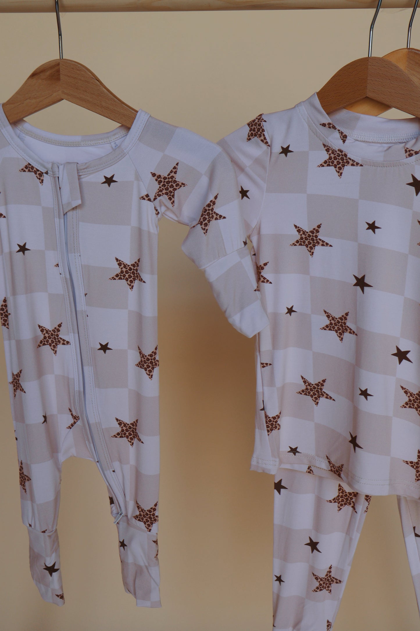 Checker Cheetah Stars Bamboo Pjs