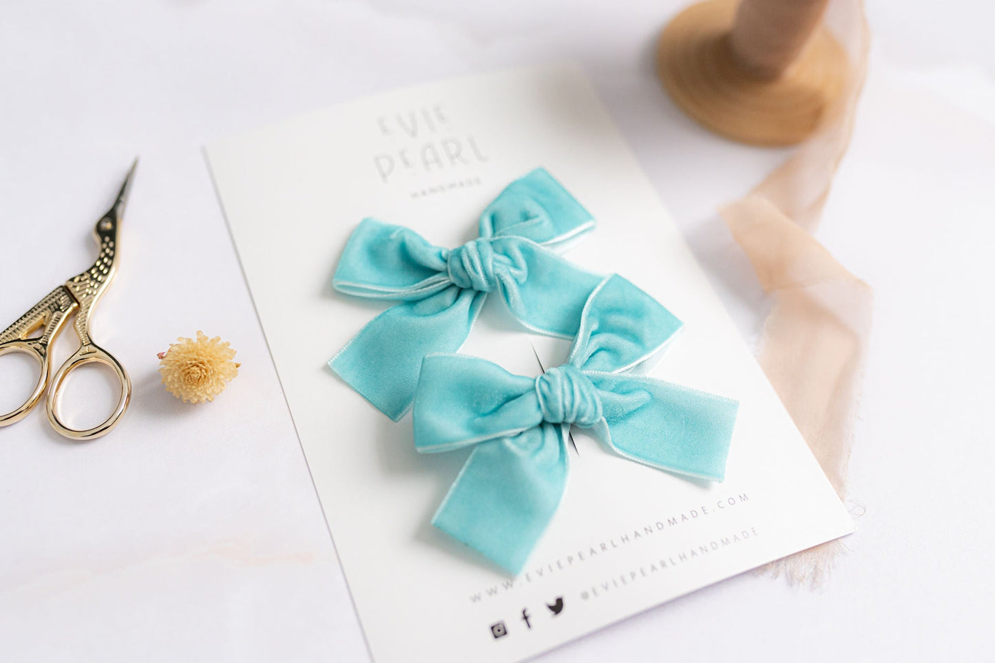 Classic Mini Velvet-Robin Blue