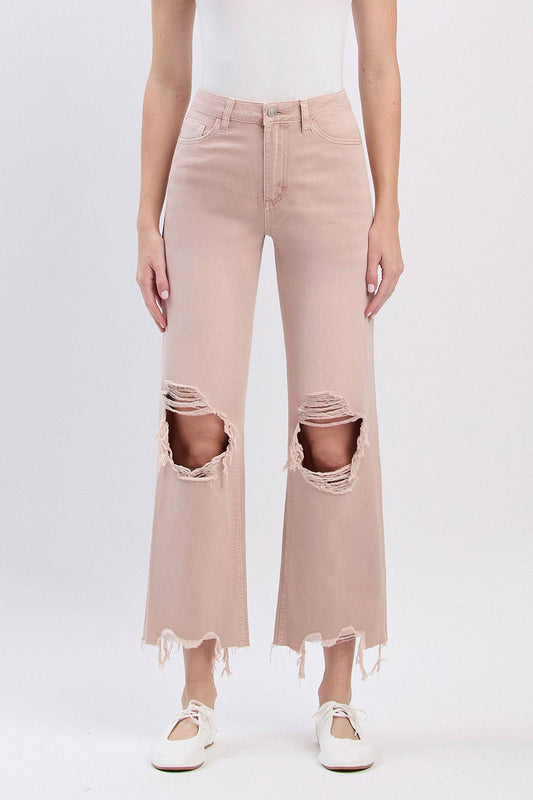 VERVET By Flying Monkey 90's Vintage Super High Rise Crop Flare Jeans