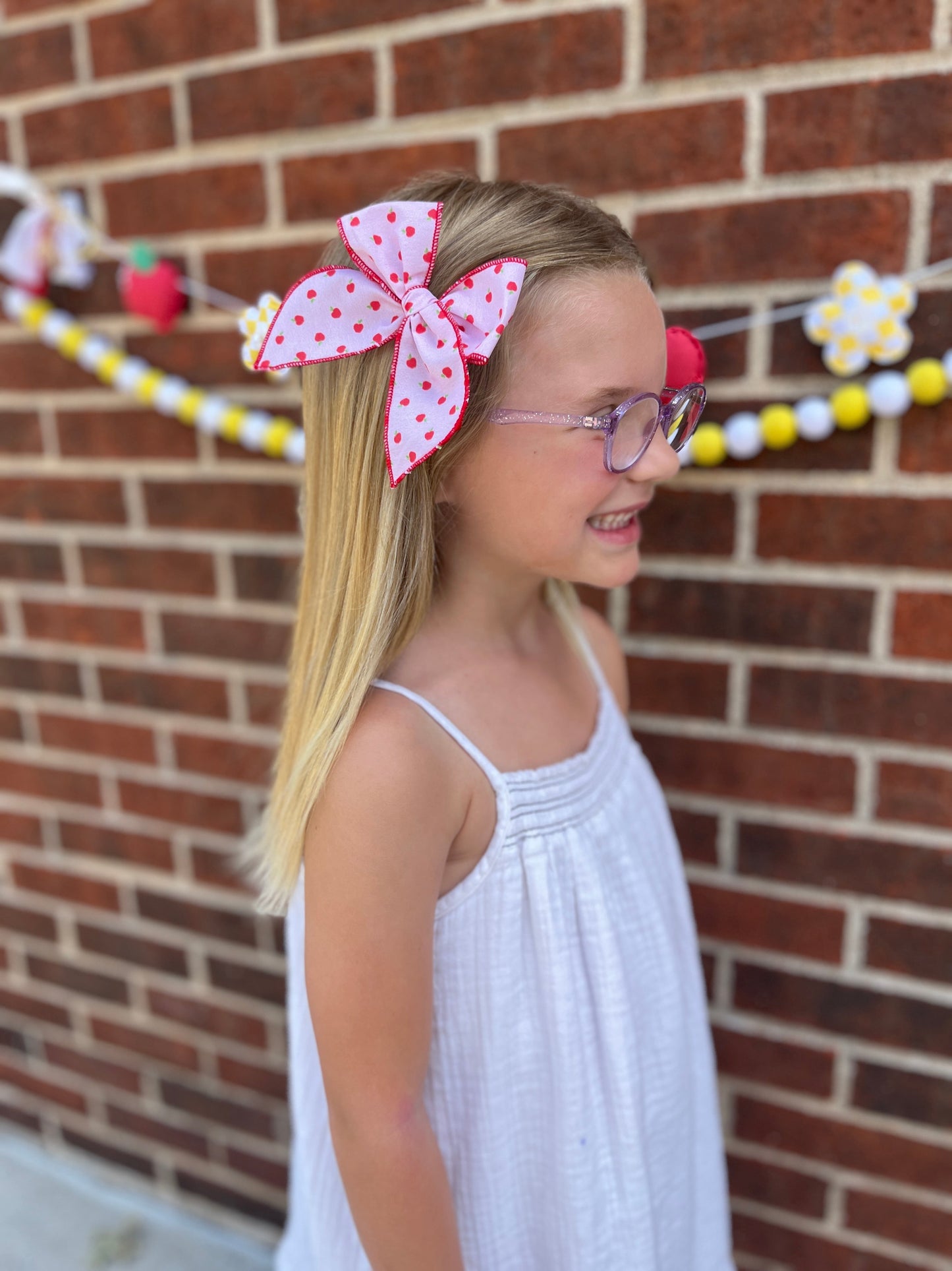 Pink Apple Bow