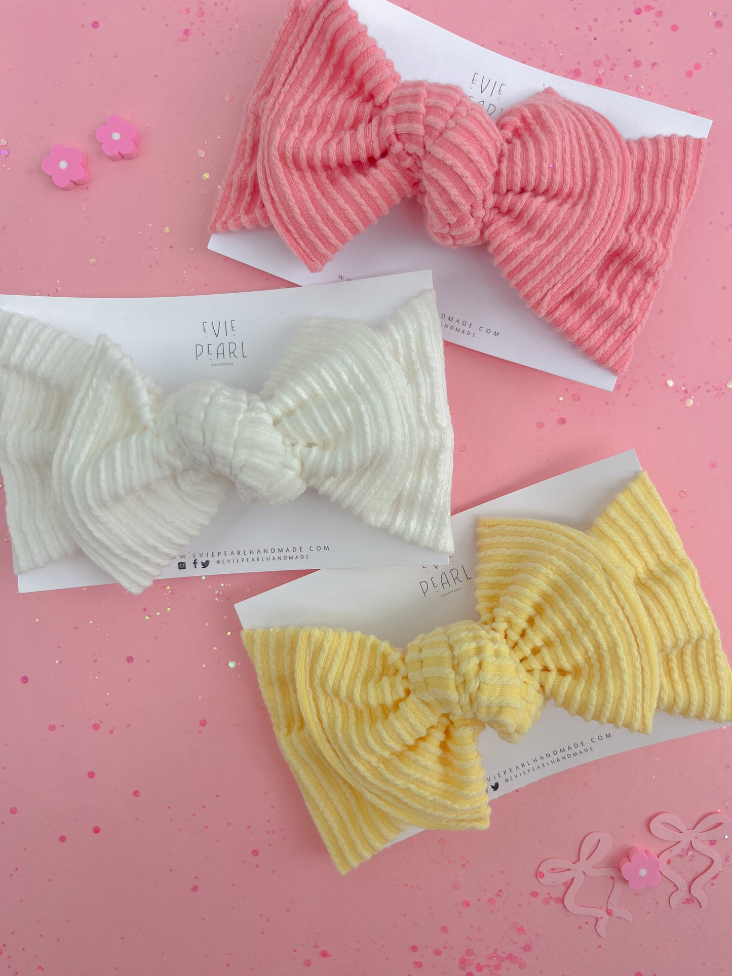 Sunkist Coral Baby Bow Turban