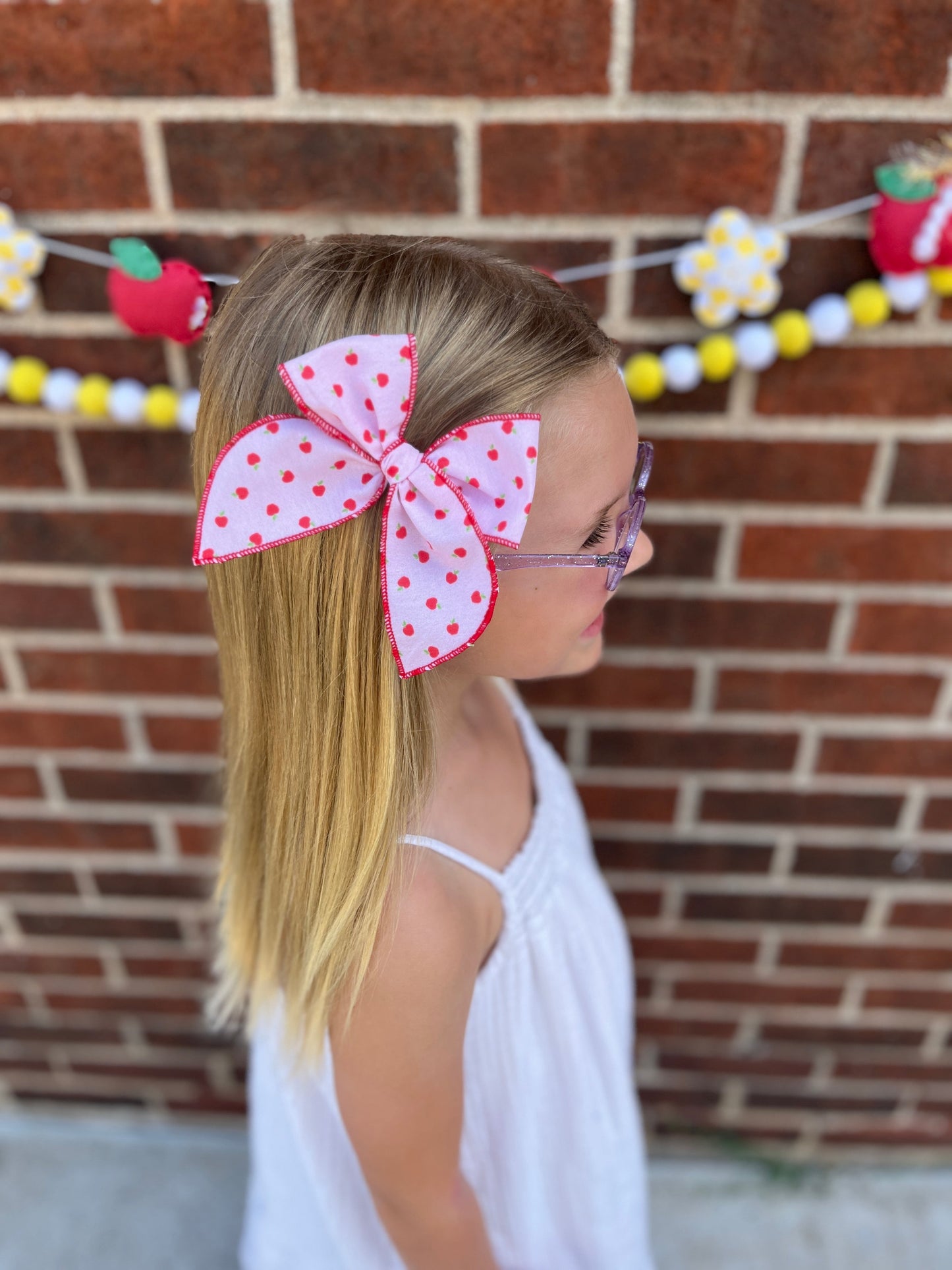 Pink Apple Bow