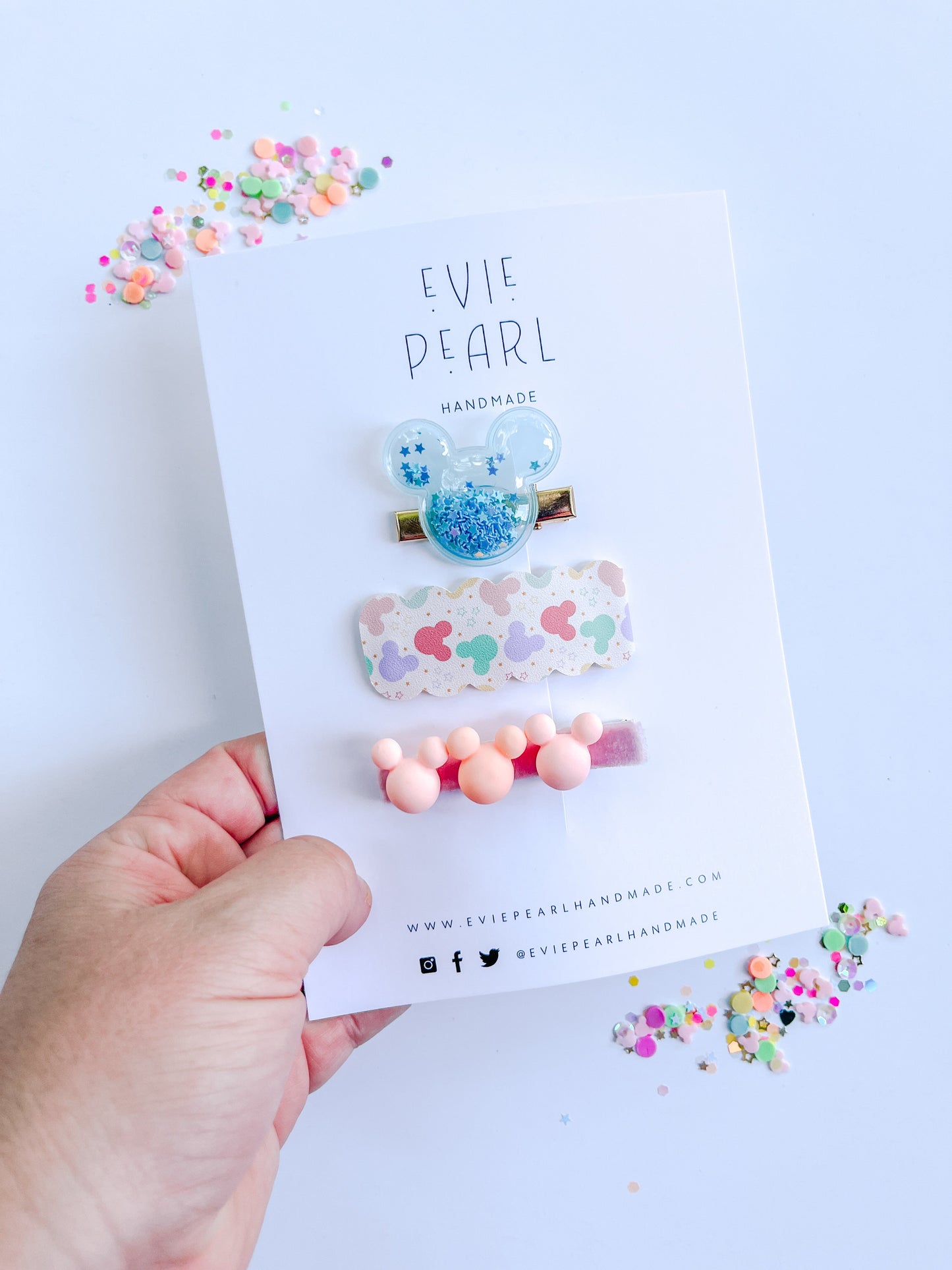 Blue Shaker Mouse Clip Set