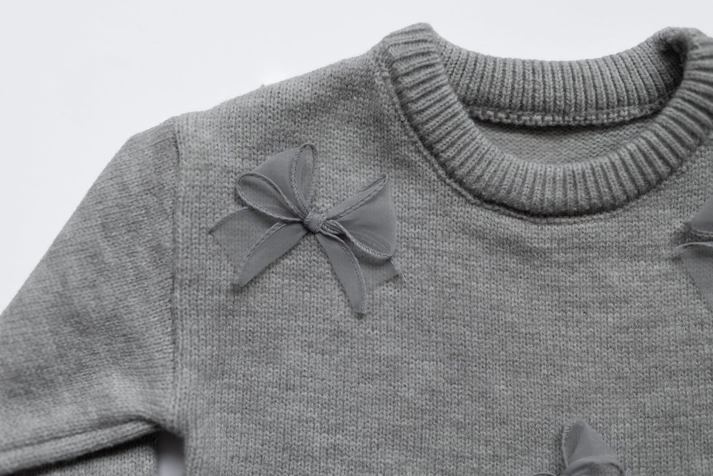 Gray Bow Sweater