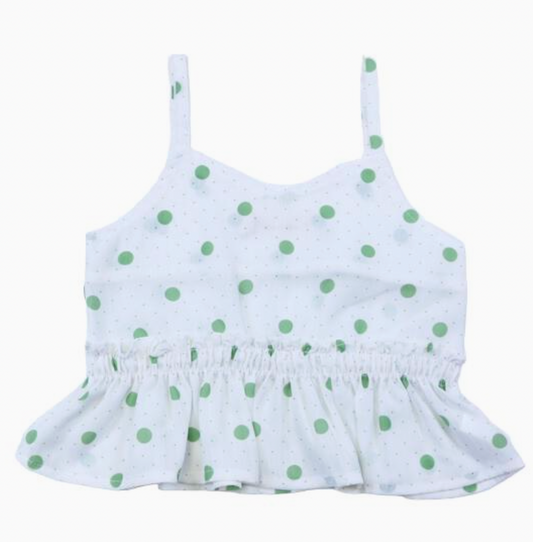Green Polka Dot Tank