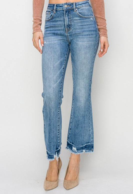 PETRA High Rise Ankle Flare Jeans