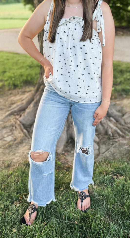 Vervet Distressed Cropped Denim Jeans