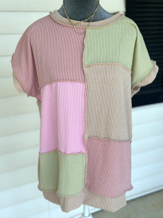 Multi Color Patchwork Top