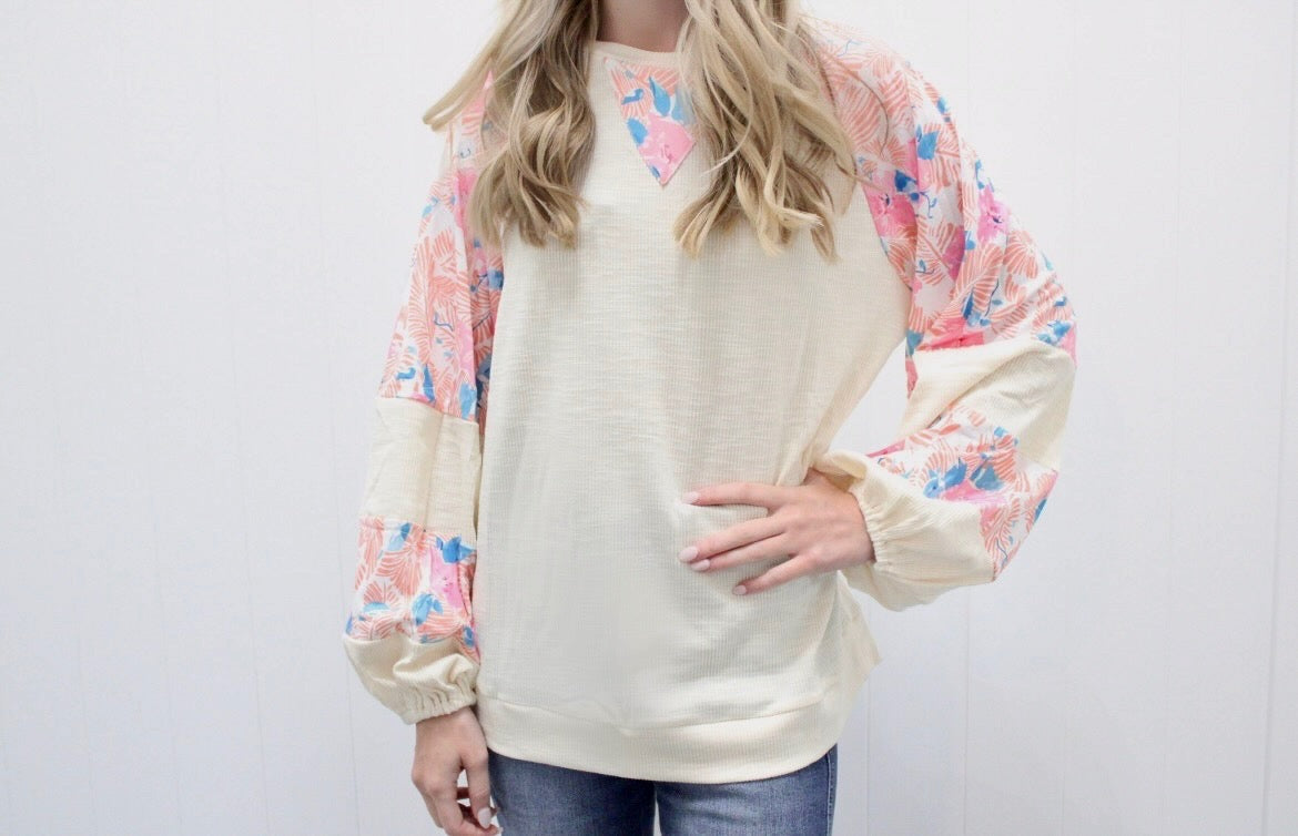 Patchwork Balloon Sleeve