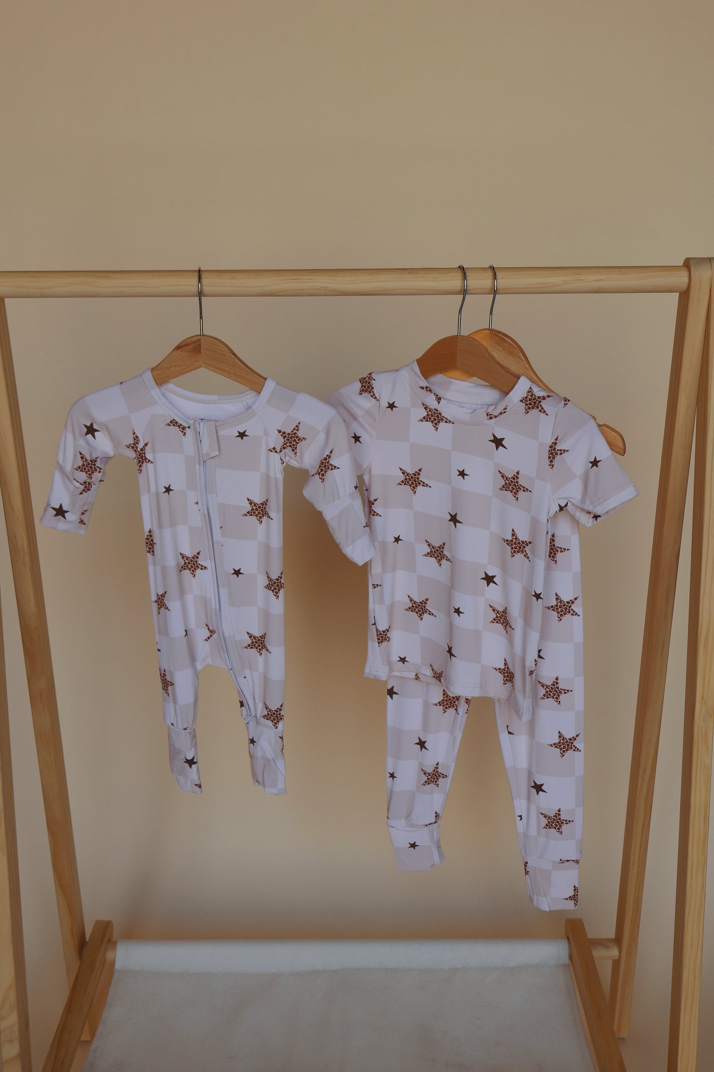 Checker Cheetah Stars Bamboo Pjs