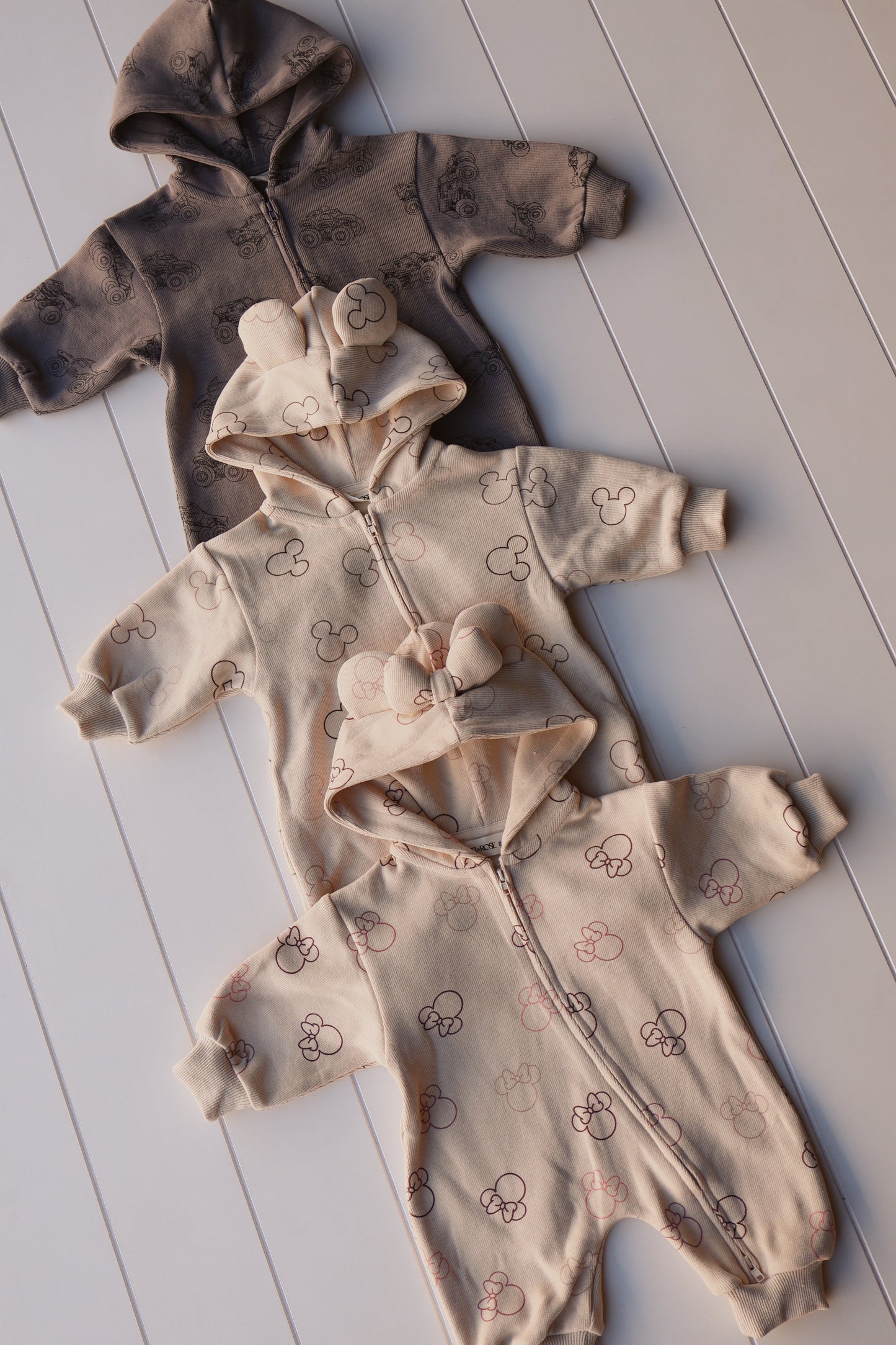 Printed Zip Hooded Jumpsuit